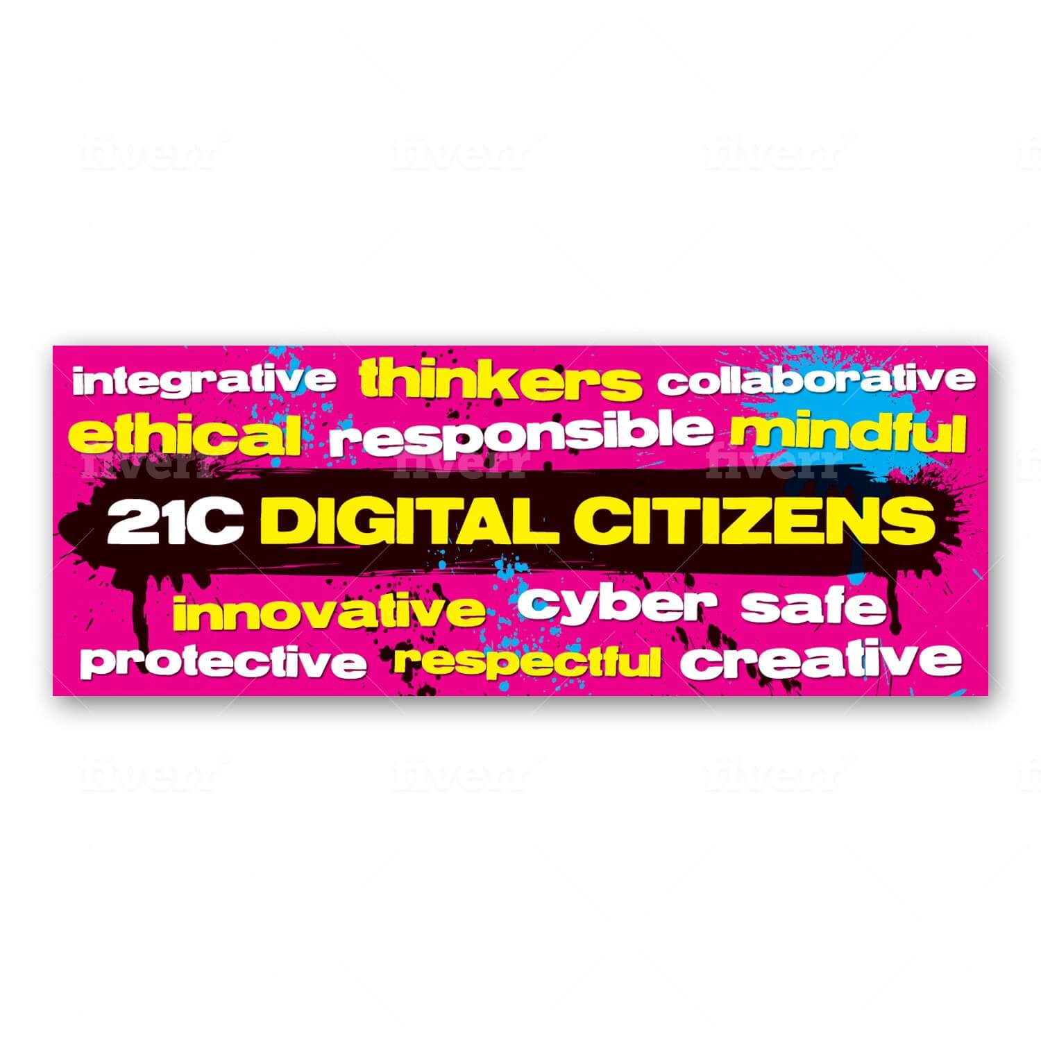 21C Digital Citizens Wall Graphic - Pink