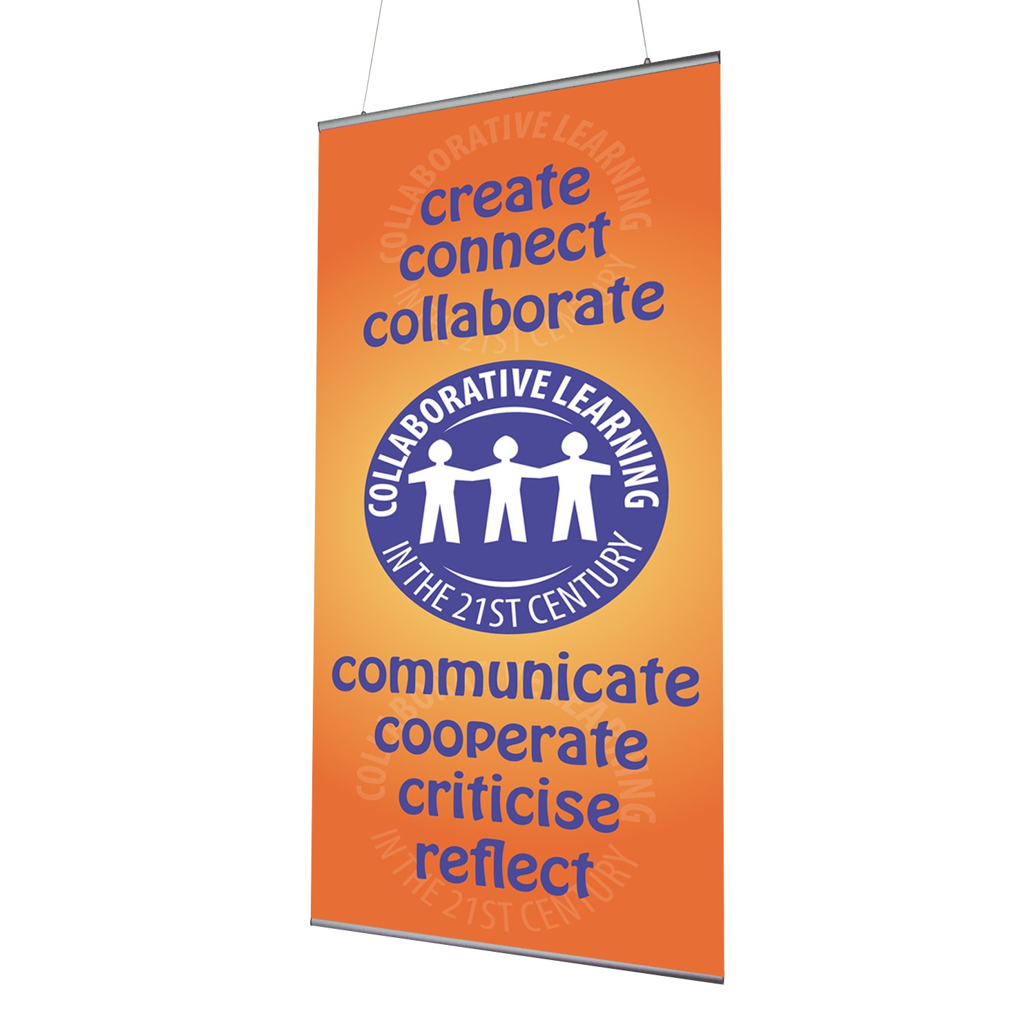 Collaborative Learning Indoor Banner 720mm x 1440mm & Hanging