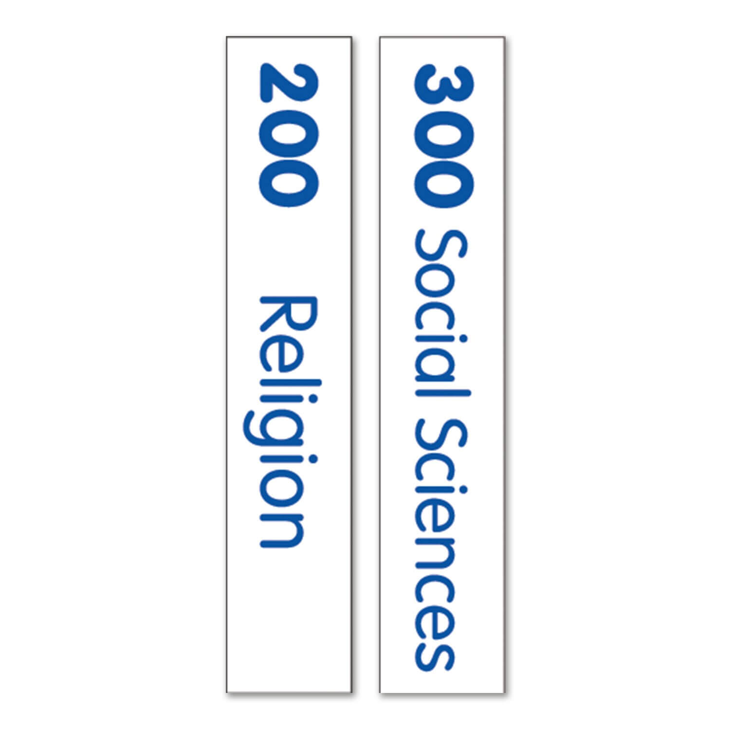 Slim Non Fiction Vinyl Signs with Subjects Design 2