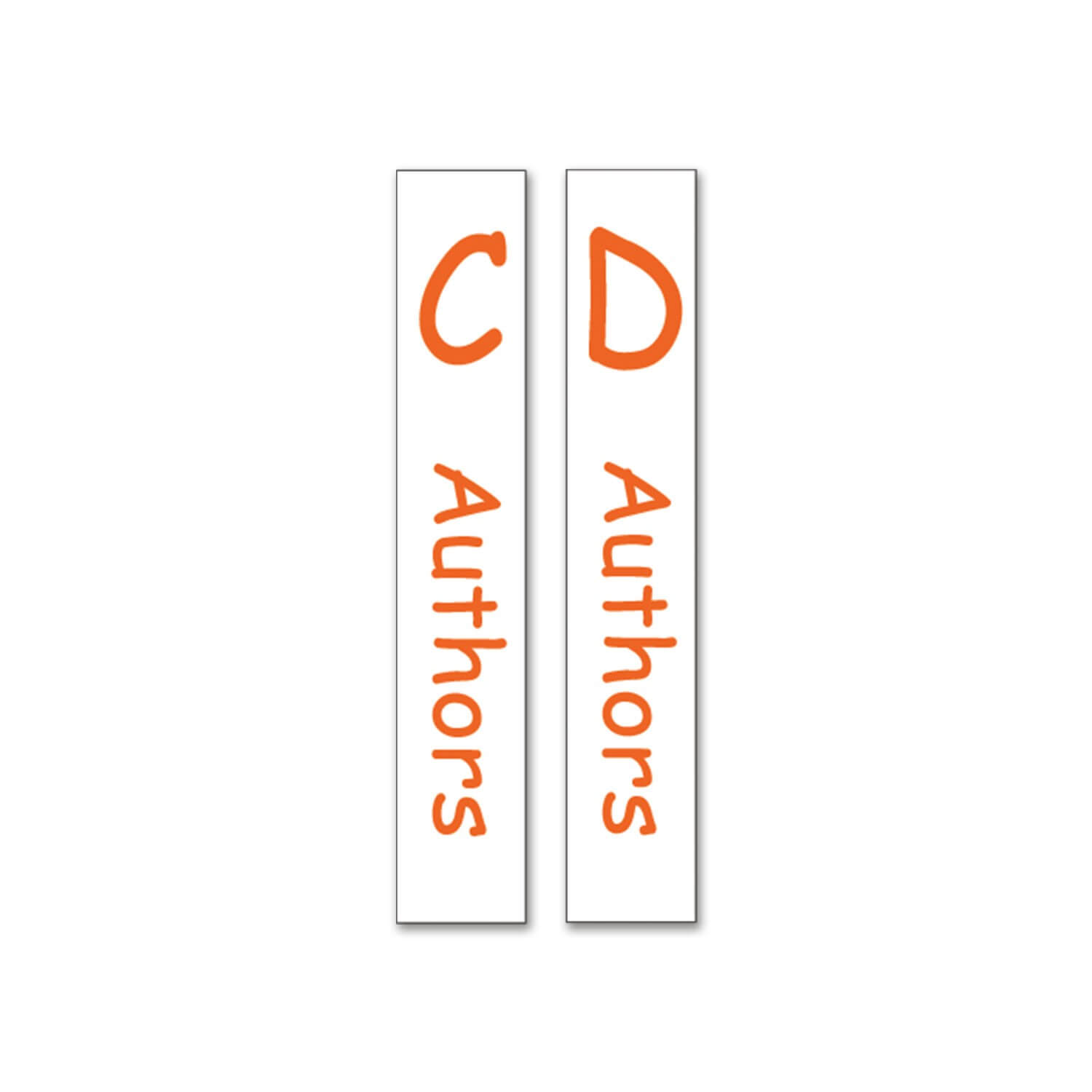 Slim 'Authors' Fiction Vinyl Signs Design 2