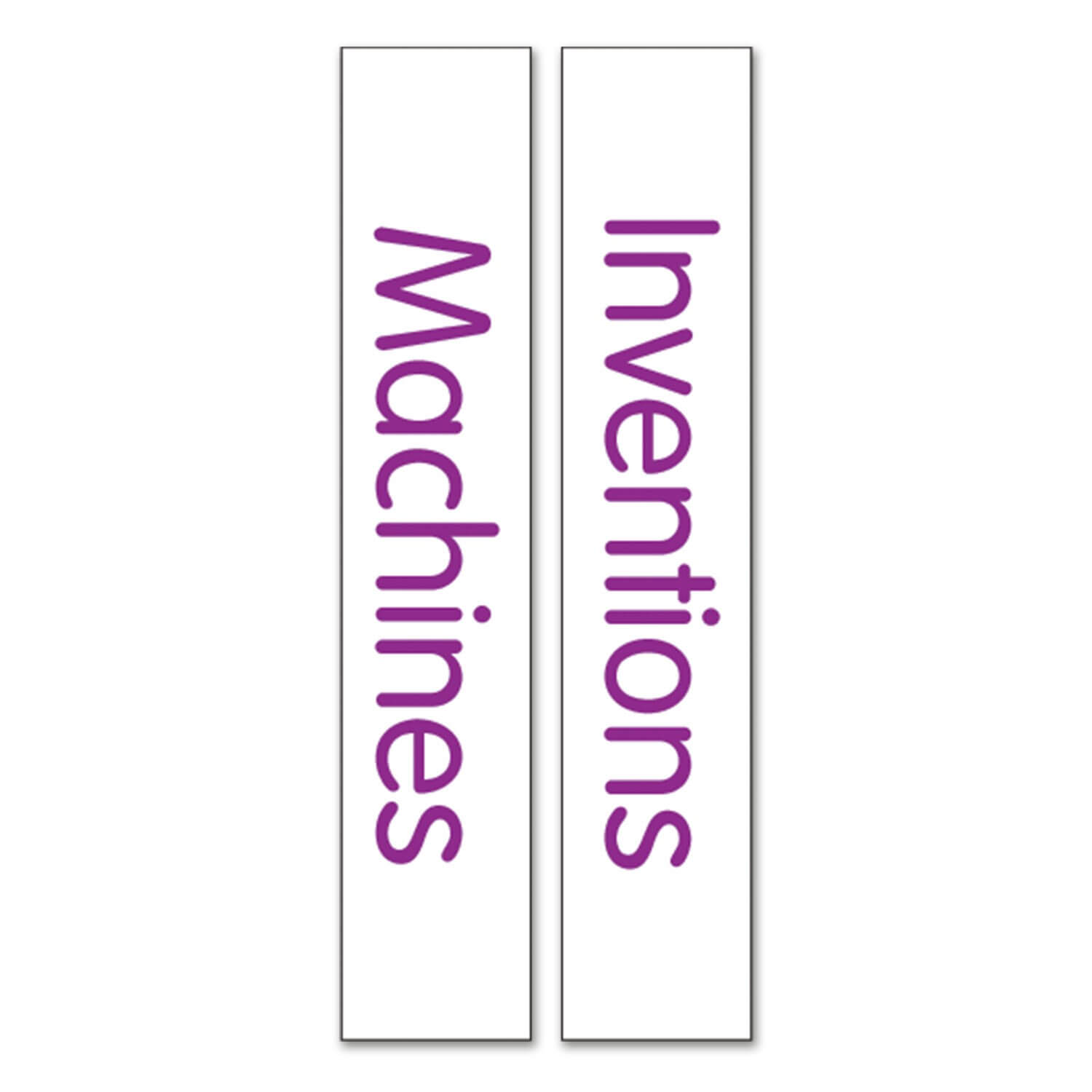 Slim Expanded Non Fiction Vinyl Signs Set 2 Design 2