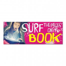 Surf The Pages Of A Book Wall Graphic