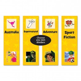 Junior Genre Shelf Divider Signs 200mm (Custom Selection)