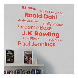 Authors Word Wall Vinyl Lettering