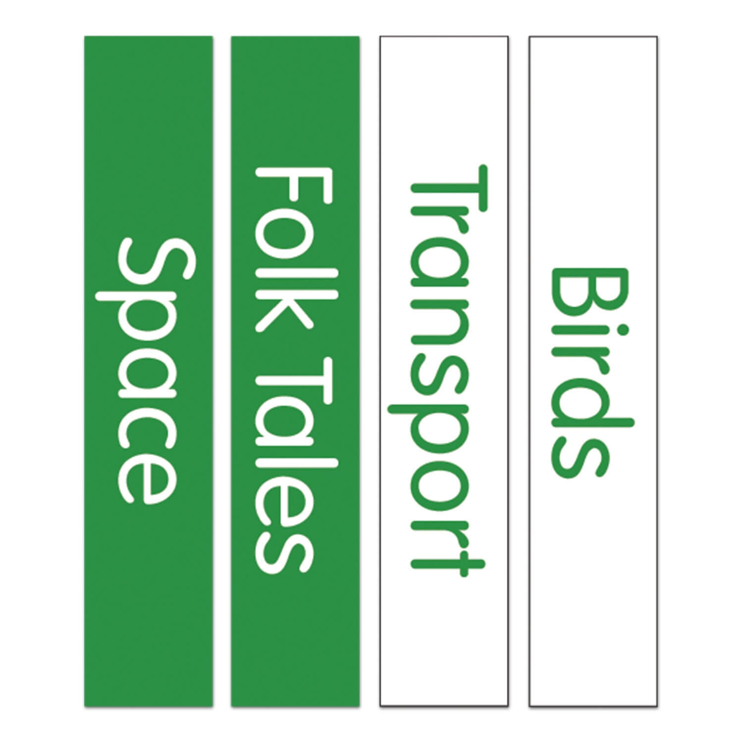 Slim Expanded Non Fiction Vinyl Signs Set 1