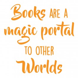 Books Are A Portal Vinyl Lettering