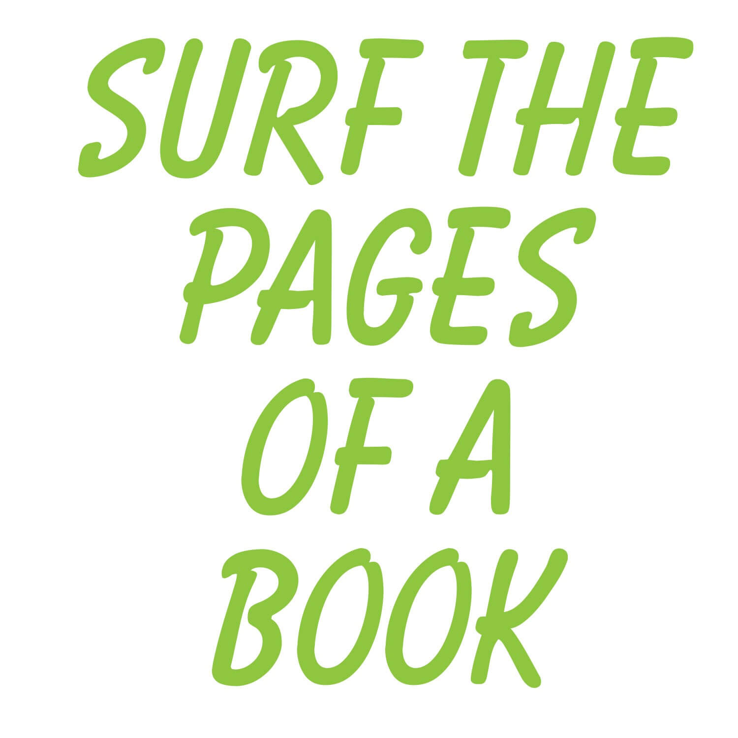 Surf The Pages Vinyl Lettering (Large)