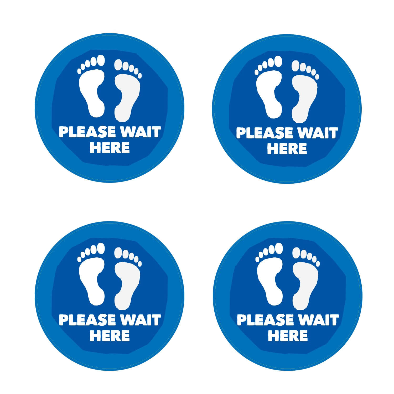 Please Wait Here Floor Stickers