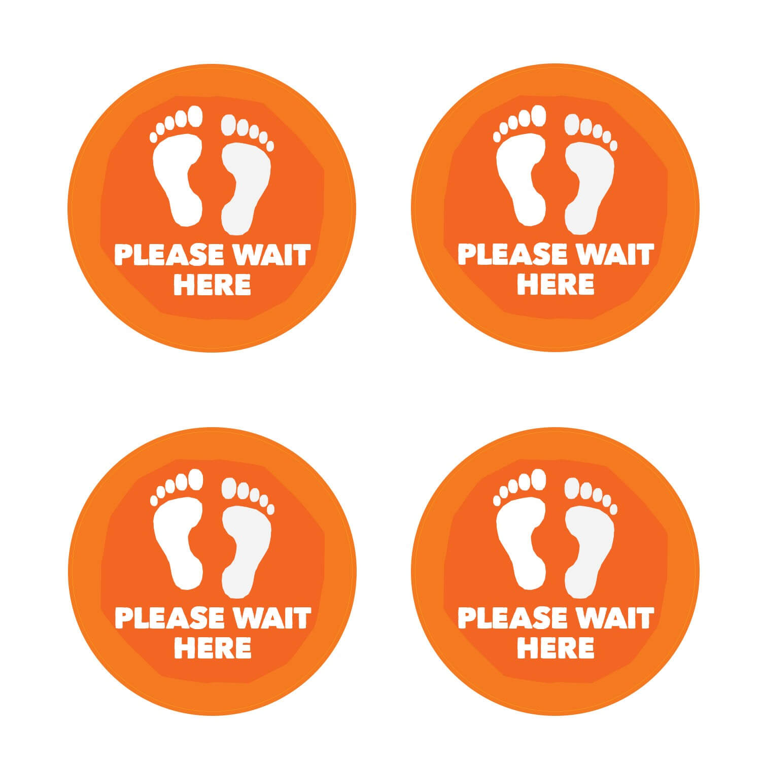 Please Wait Here Floor Stickers