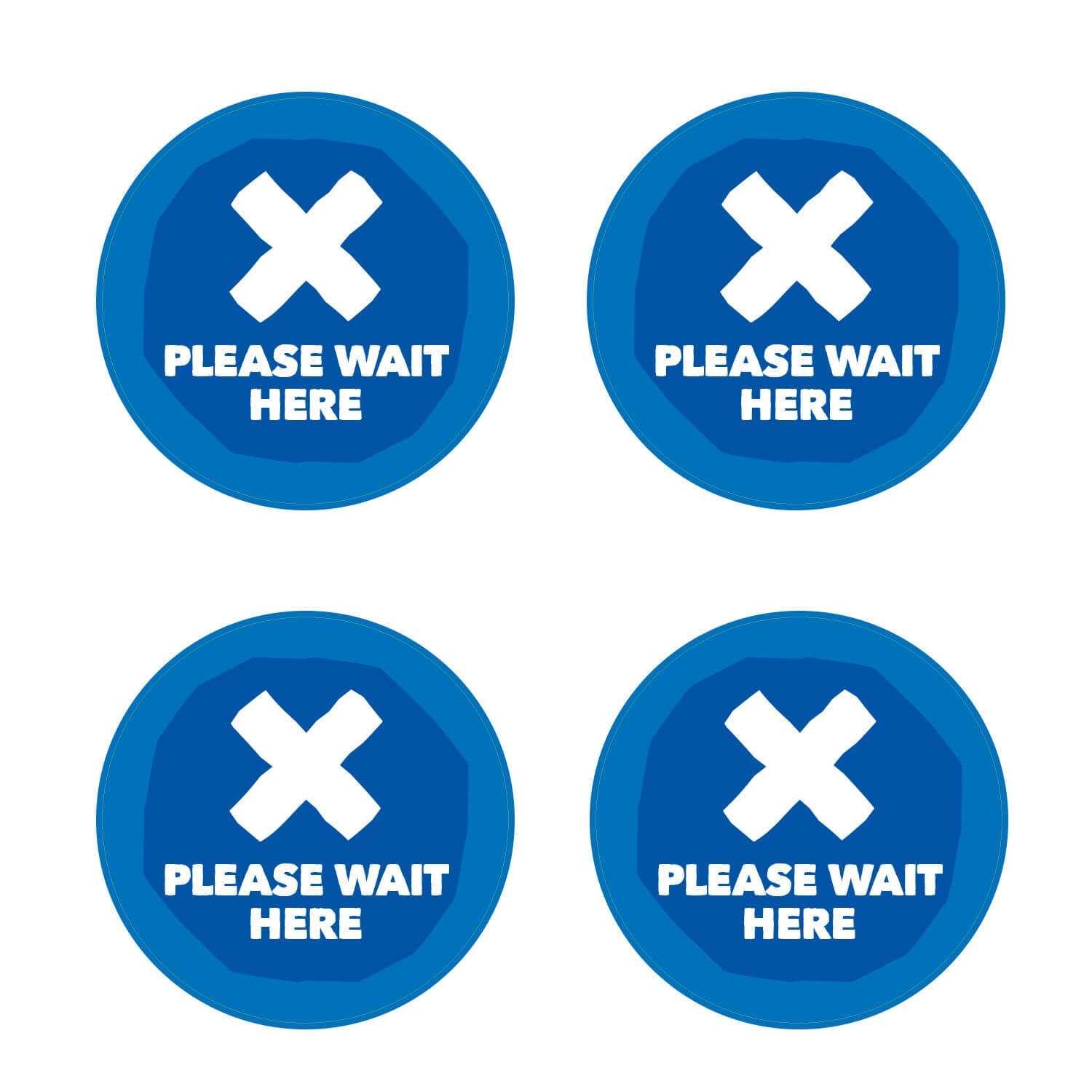 Please Wait Here Floor Stickers