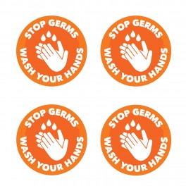 Stop Germs Wash Your Hands Wall Graphics