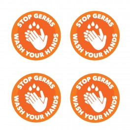 Stop Germs Wash Your Hands Wall Graphics