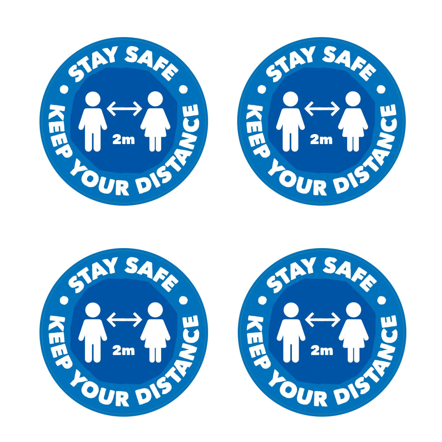 Stay Safe Keep Your Distance Floor Stickers (Senior)