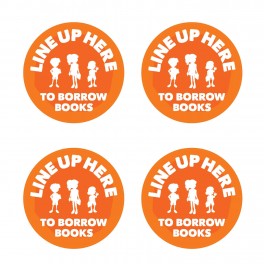 Line Up Here Floor Stickers