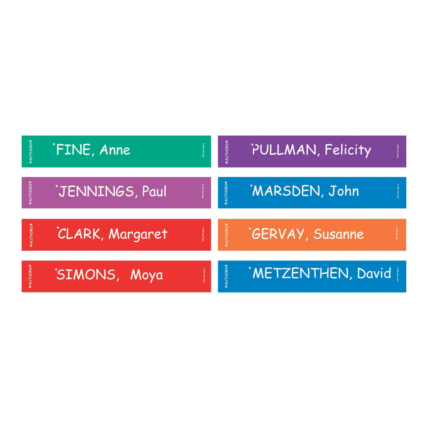 Author Shelf Label Senior Set 17mm