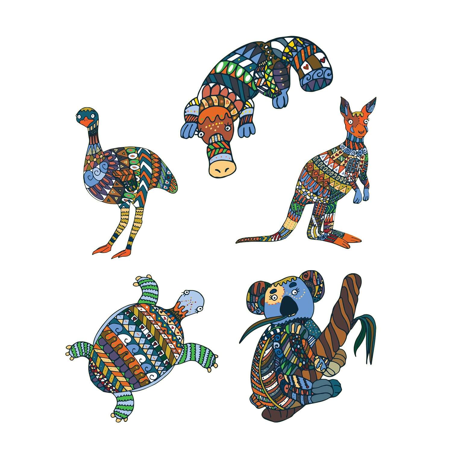 Australian Animals Wall Graphic (5-pack) (Removable)