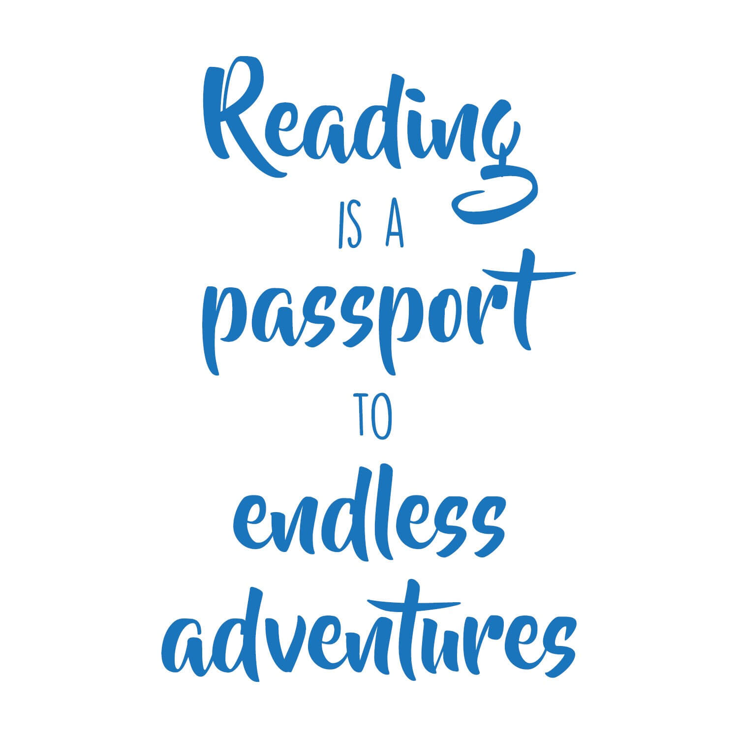 Reading Is A Passport Word Wall Vinyl Lettering