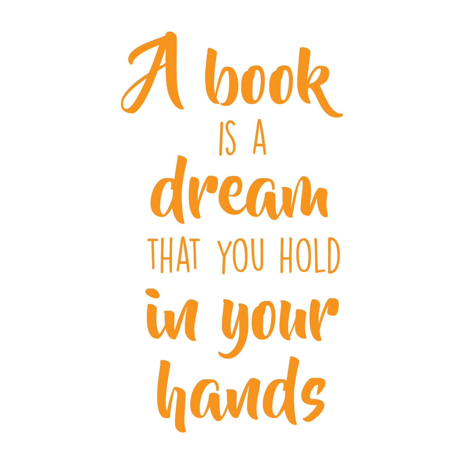 A Book Is A Dream Word Wall Vinyl Lettering