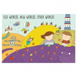 Old Worlds, New Worlds, Other Worlds (Bright) Wall Graphic Mural