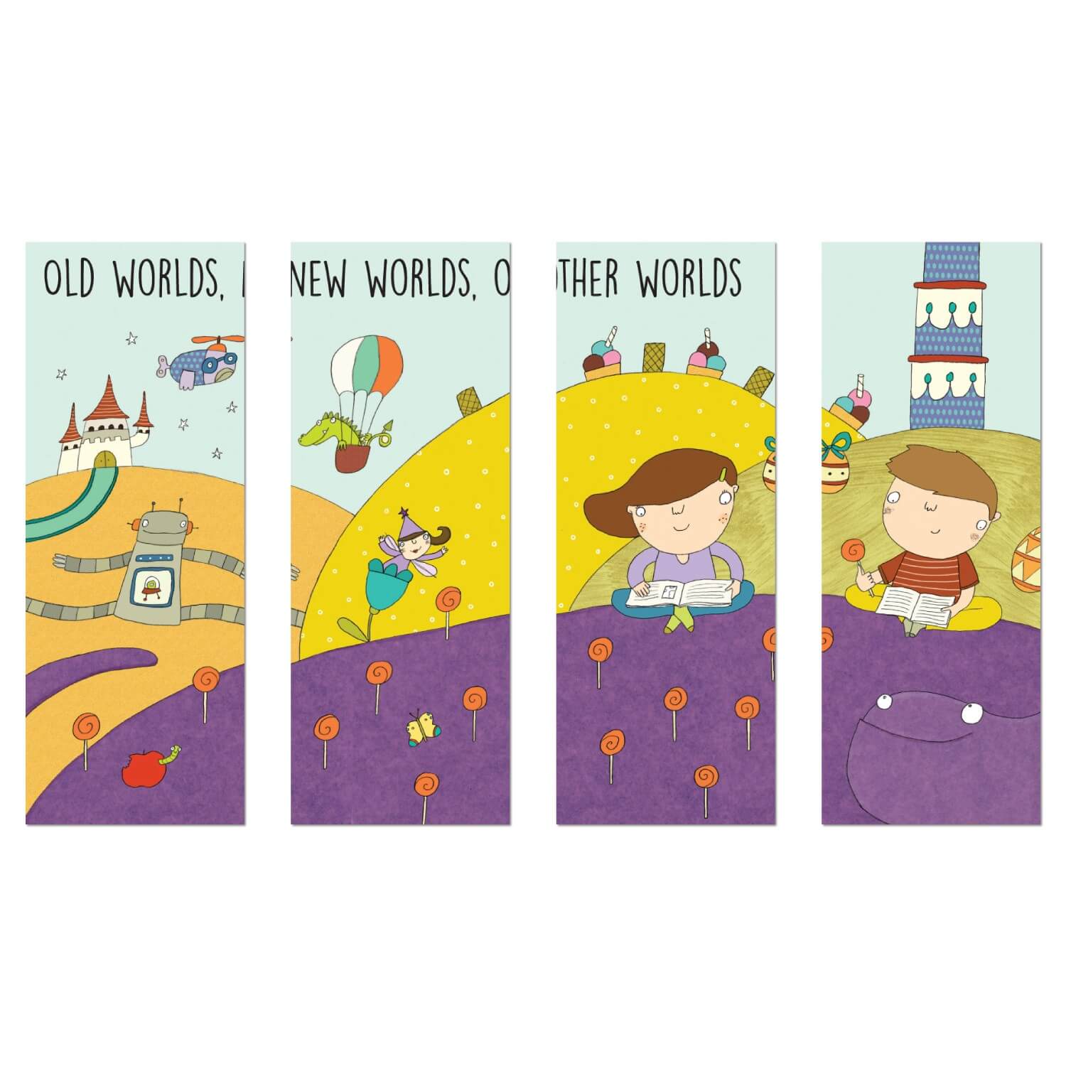 Old Worlds, New Worlds, Other Worlds (Bright) Wall Graphic Mural (Semi-Permanent)