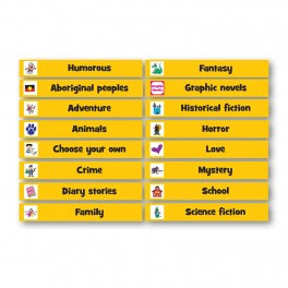 Junior Genre Shelf Labels 22mm