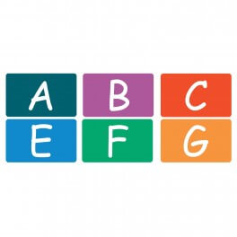 Printed Book Bin Alphabet Stickers - Comic Sans (Upper Case Landscape)