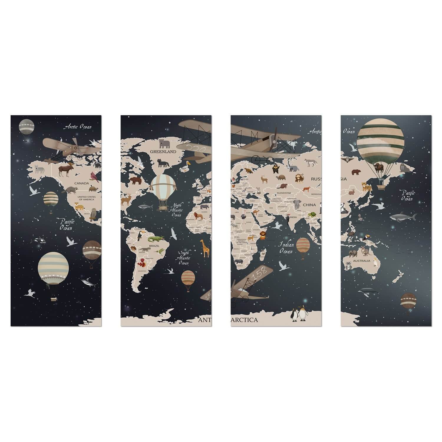 World Map (Junior) Wall Graphic Mural