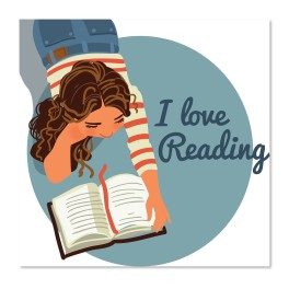 I Love Reading (Teen) Wall Graphic Sticker