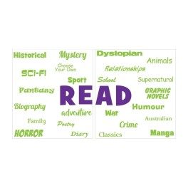 READ! Genre Word Wall Vinyl Lettering