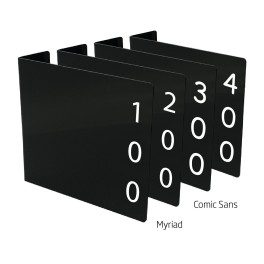 Basic Non Fiction Acrylic Collection Divider Starter Pack (Black Divider)