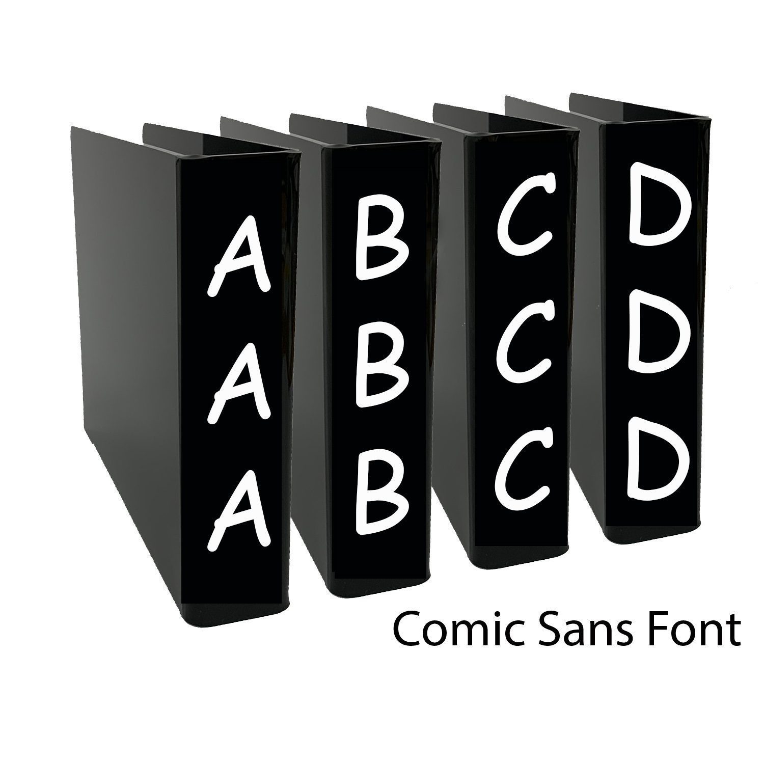 Slimline Shelf Divider Pack Fiction (Black Divider)