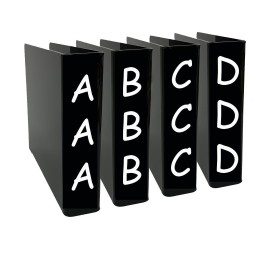 Slimline Shelf Divider Pack Fiction (Black Divider)