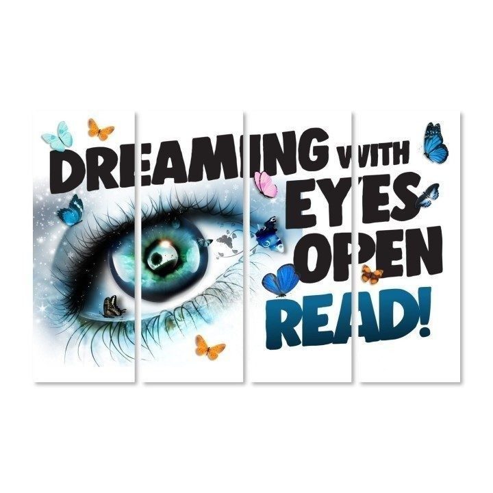 Dreaming with Eyes Wide Open (Butterflies) Wall Graphic Mural (Removable)