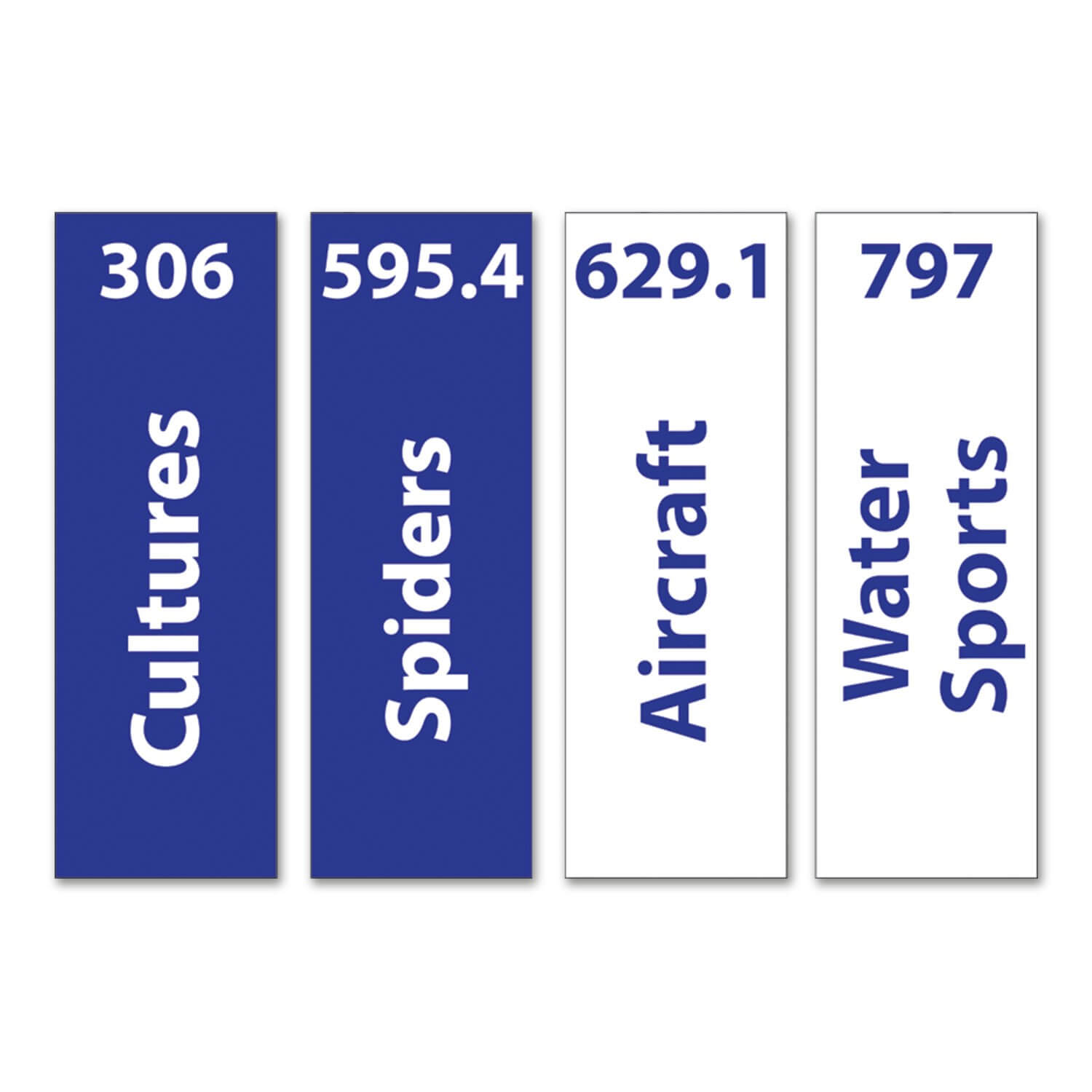 Expanded Non Fiction Sticky Back Signs Set 3 (Single Colour & Colour Coded)