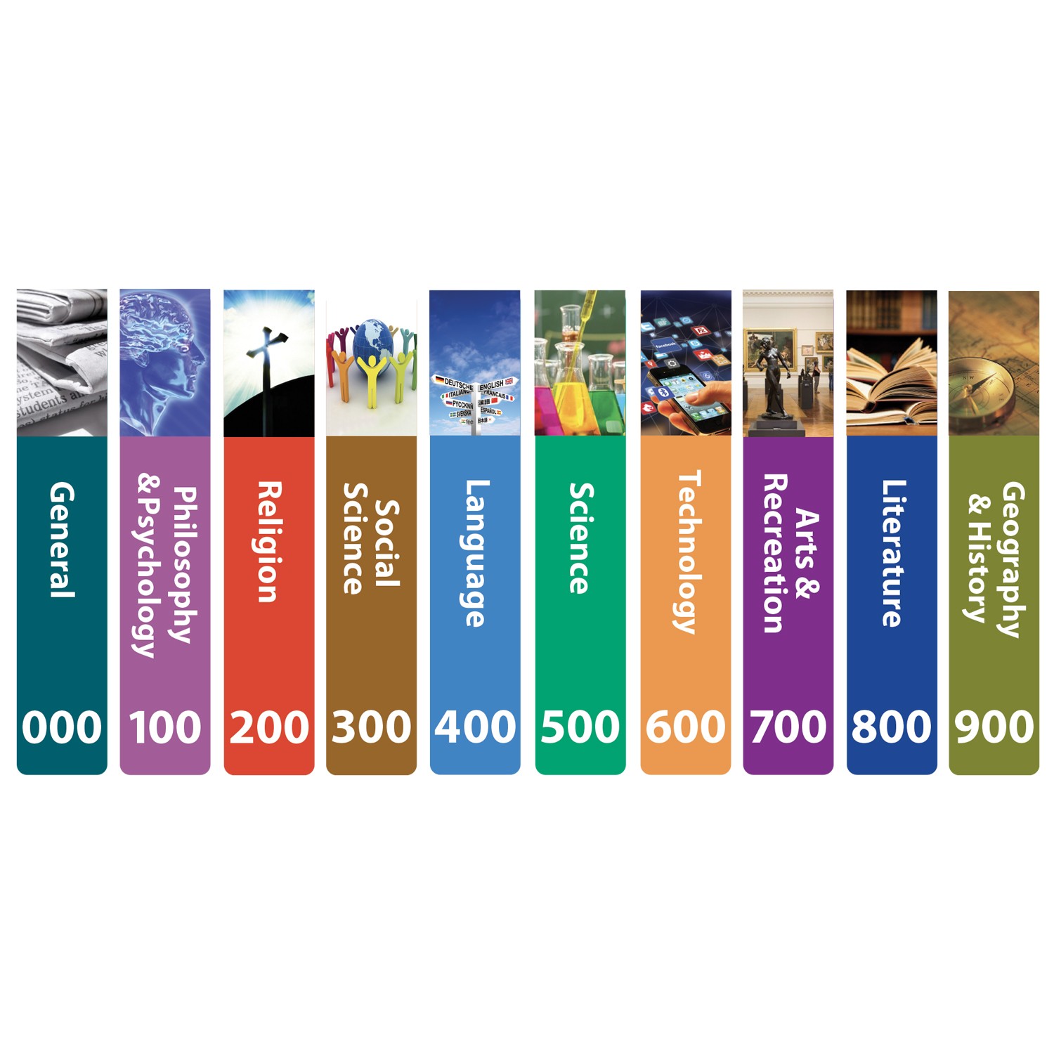 Senior Basic Non Fiction Slim Sticky Back Signs Design 6 250mm (h)