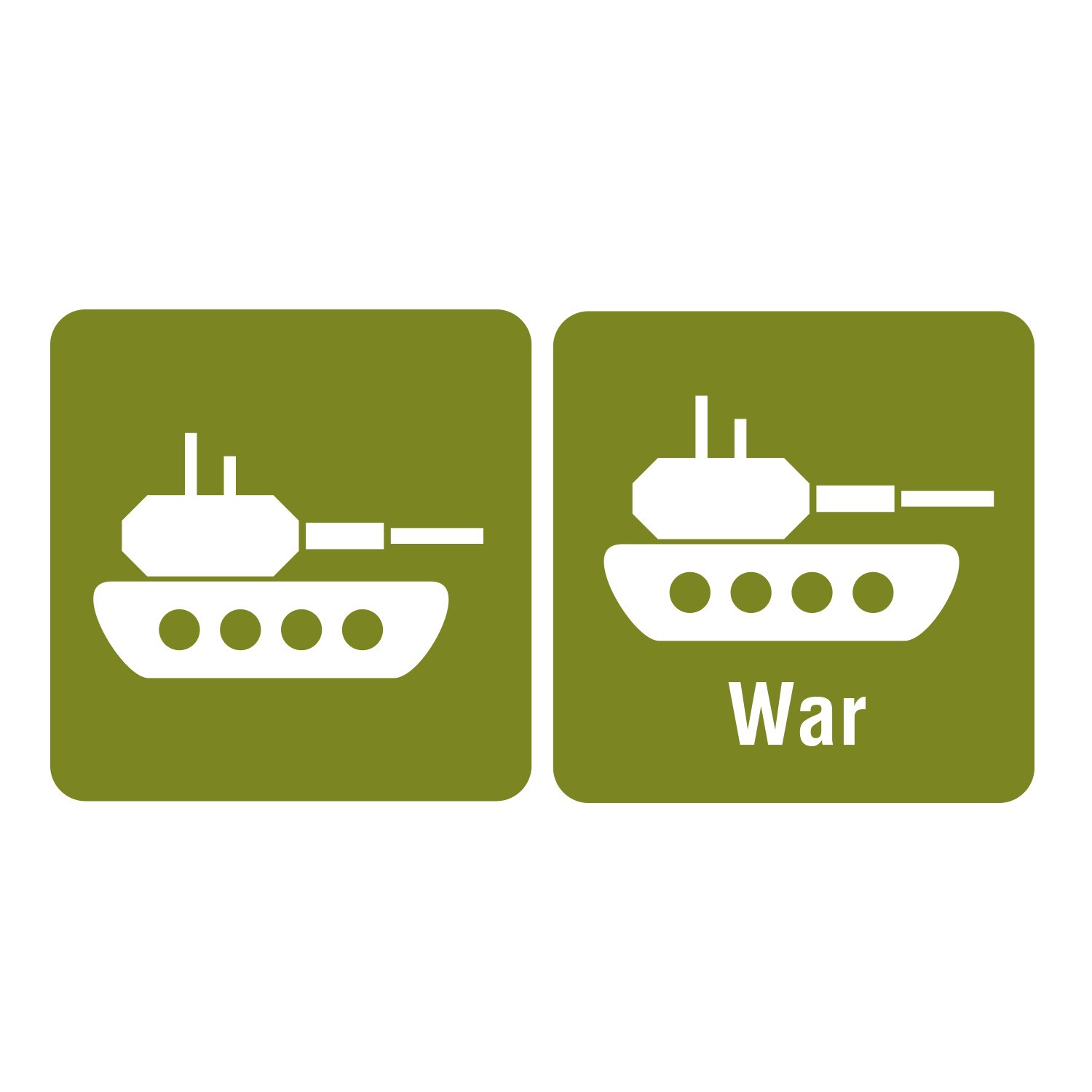 100 Icon War Spine Labels