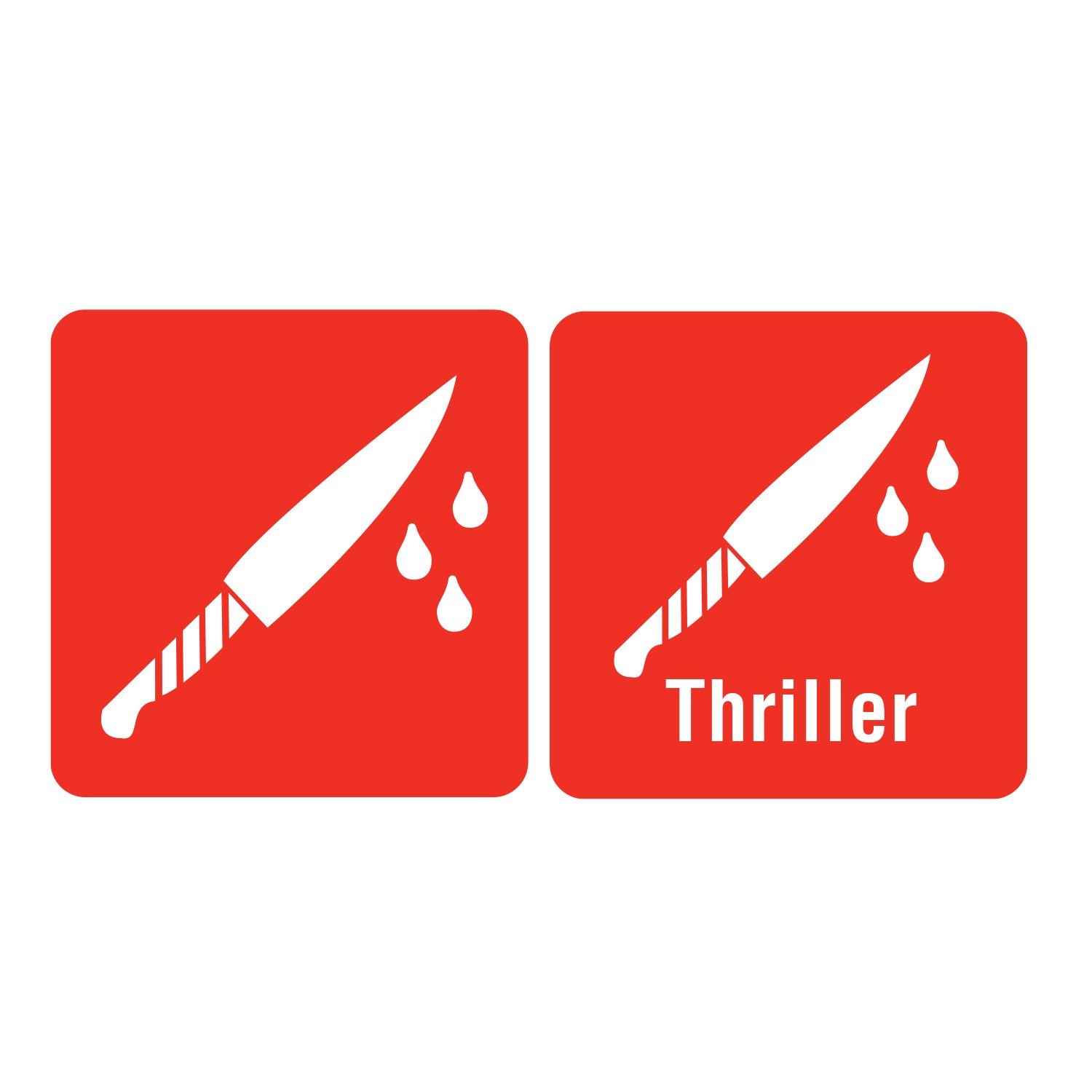 100 Icon Thriller Spine Labels