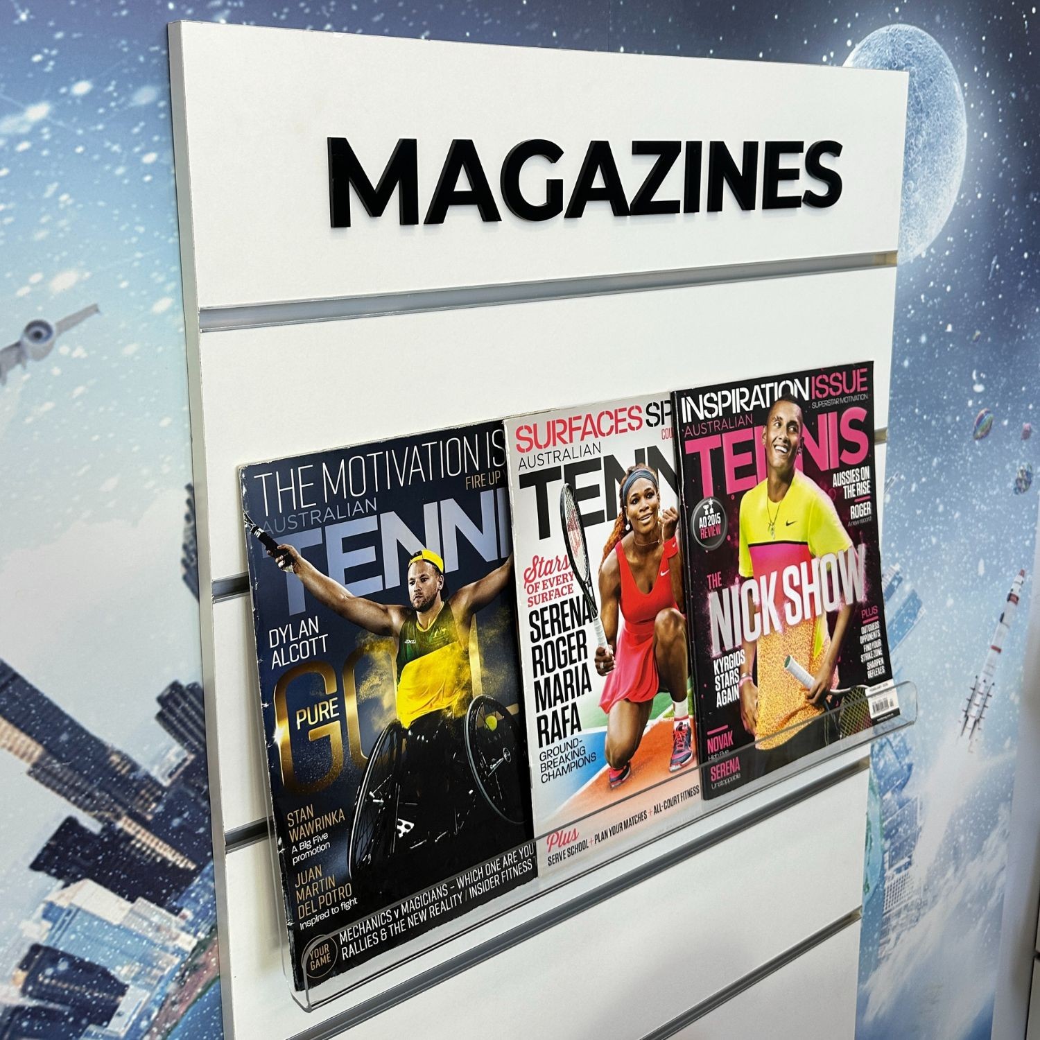 MAGAZINES Adhesive 3D Perspex Lettering