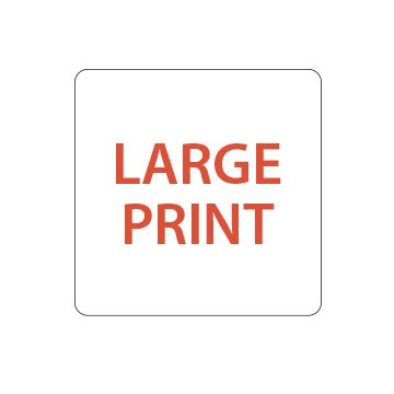 Large Print Spine Labels (Red Text)