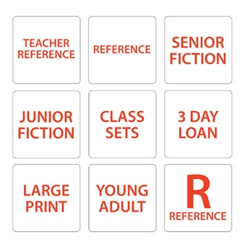 Teacher Reference Spine Labels (Red Text)