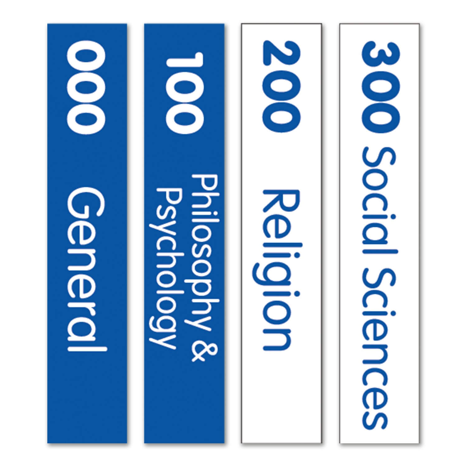 Slim Non Fiction Sticky Back Signs with Subjects