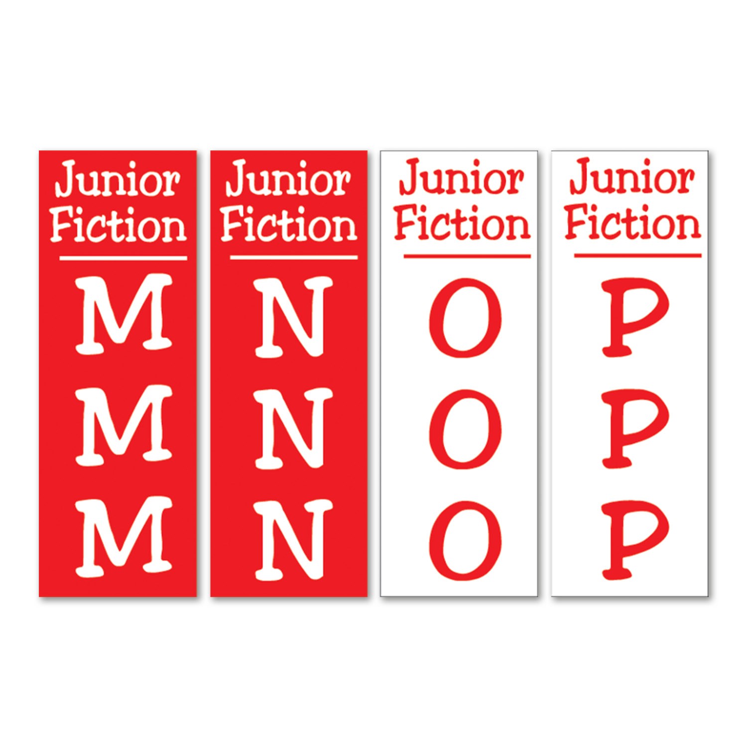 Junior Fiction Sticky Back Signs (Jester) (Single Colour & Colour Coded)