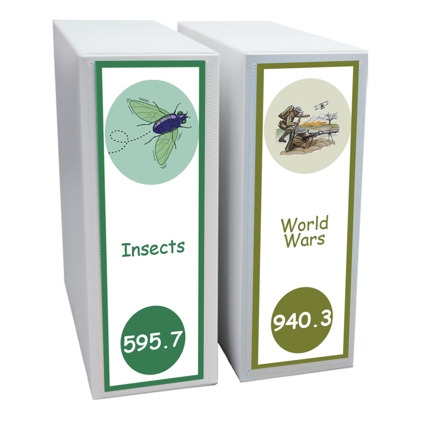 Expanded Non Fiction Shelf Divider Pack Set 2 250mm