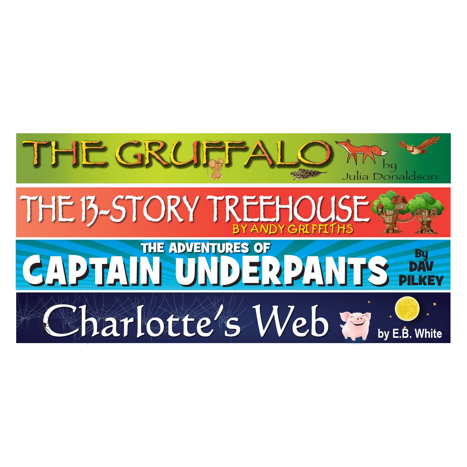 Book Spine Wall Graphics (Custom Selection) - 1500 x 145mm