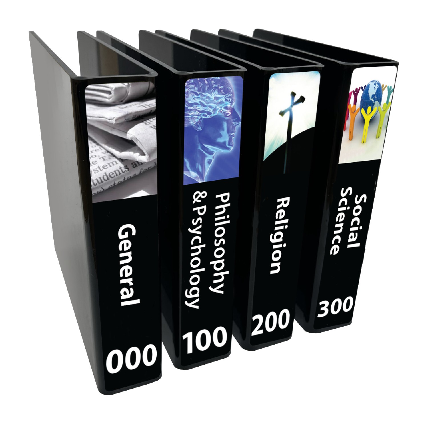 Senior Basic Non Fiction Slimline Divider Starter Pack 250mm (Black)