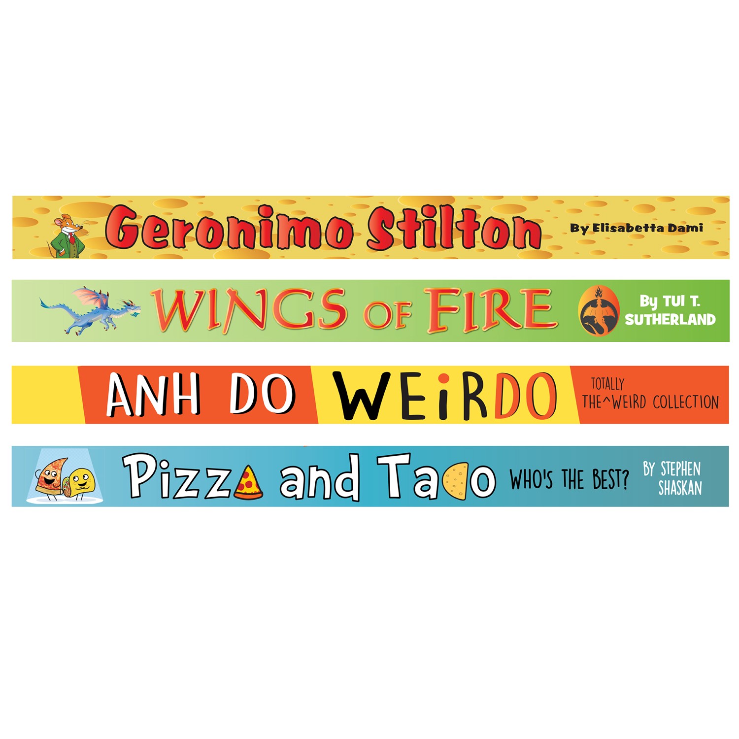 Book Spine Wall Graphics Set 6