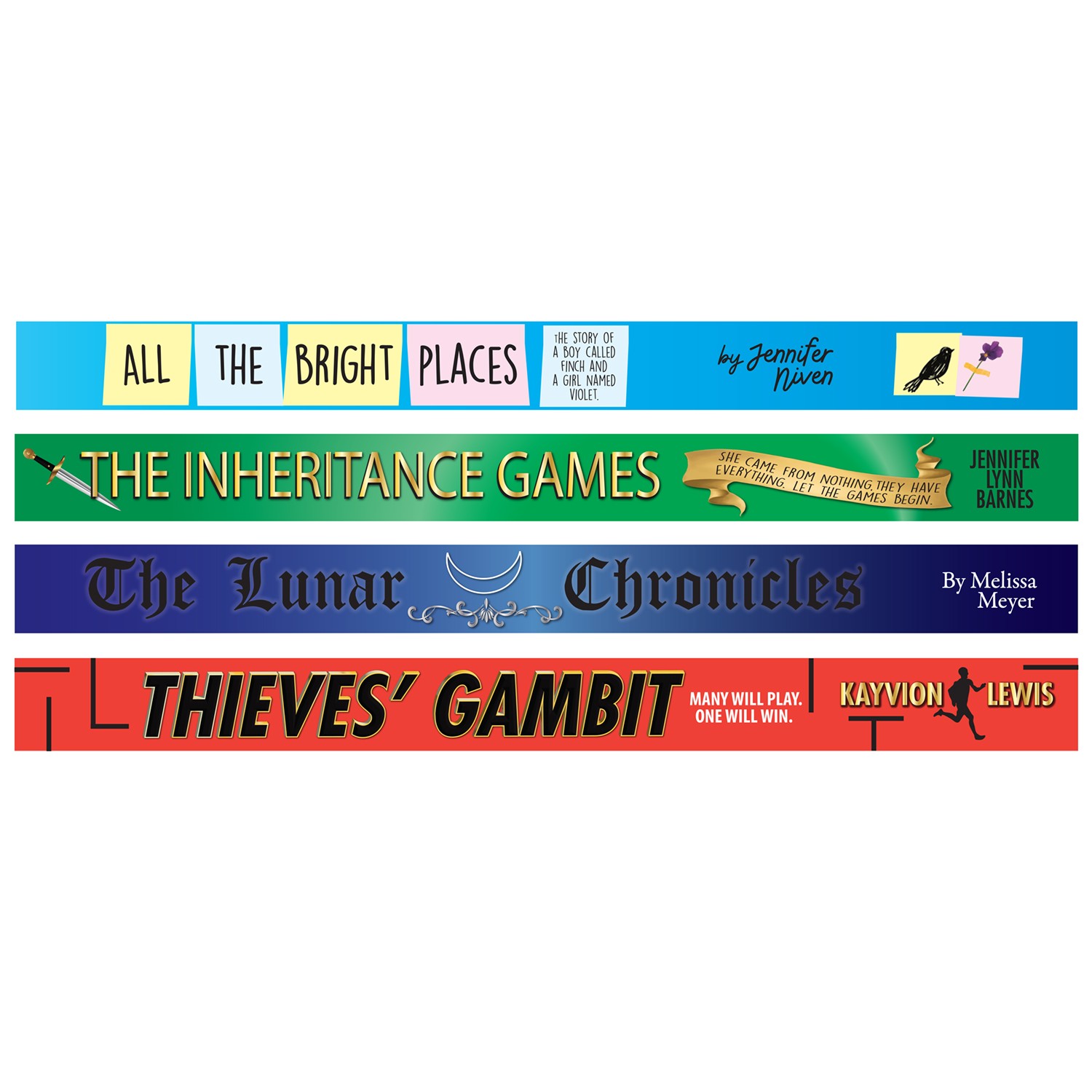 Book Spine Wall Graphics Set 2 (Senior)