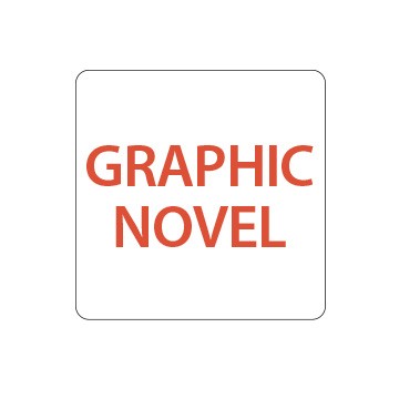 Graphic Novel Spine Labels (Red Text)