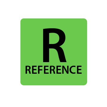Fluoro Green R Reference Spine Labels
