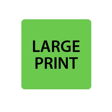 Fluoro Green Large Print Spine Labels